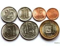 Венесуэла набор монет регулярного чекана 2007-2009