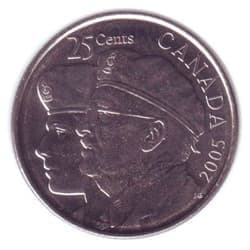 Канада 25 центов 2005 «Год Ветеранов»