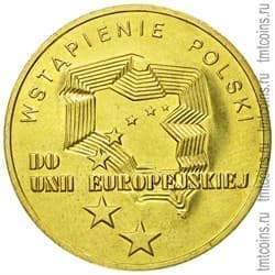 Польша 2 злотых 2004 «Вступление Польши в Евросоюз»