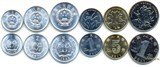 набор монет регулярного чекана Китая 6 монет 1987-2013 годов