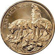 Монета Польши 2 злотых 1999 года Волк, реверс