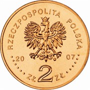 Польша 2 злотых 2007 150 лет со дня рождения Конрада Коженёвского аверс