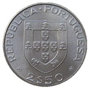 Португалия 2.5 эскудо 1977 аверс фото