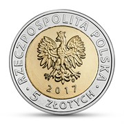 Польша 5 злотых 2017 аверс монеты