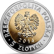 Польша 5 злотых 2014 аверс