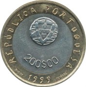 Португалия 200 эскудо 1999 биметалл аверс