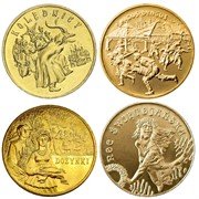 Польша 2 злотых «Праздники» набор из 4-х монет
