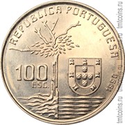 Португалия 100 эскудо 1990 аверс