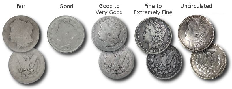 Степень сохранности монет. Состояние монет. Примеры